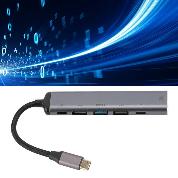 USB C Hub, PD Power Charging HD Resolution Video Output USB C Multiport Splitter for Computer
