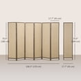 thumbnail image 3 of HOMCOM Handwoven 6 Panel Privacy Screen, 6 FT Folding Room Divider, Brown, 3 of 10