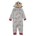 thumbnail image 2 of Morttic Christmas Pajamas for Family, Matching Set Hoodie Pajamas Reindeer Jumpsuit Romper Holiday Pjs Hooded Sleepwear, 2 of 7