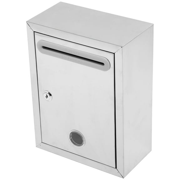 OATIPHO Silver Locking Mailbox For House Wall Mount Vintage 1Set