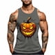thumbnail image 2 of Camiseta sin mangas de cuello redondo para hombre, con estampado de Halloween, cuello redondo, estilo informal, deportiva, para hombre, 2 of 5