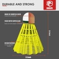 thumbnail image 3 of Eagles Durable Nylon Badminton Shuttlecock , Highly Stable & Durable | Yellow , Pack Of 12, 3 of 5