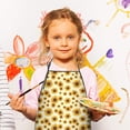 thumbnail image 2 of Beige Sunflower Pattern Kids Aprons for Girls and Boys,Adjustable Neck Strap Toddler Aprons for Kids Cooking Baking, 2 of 6