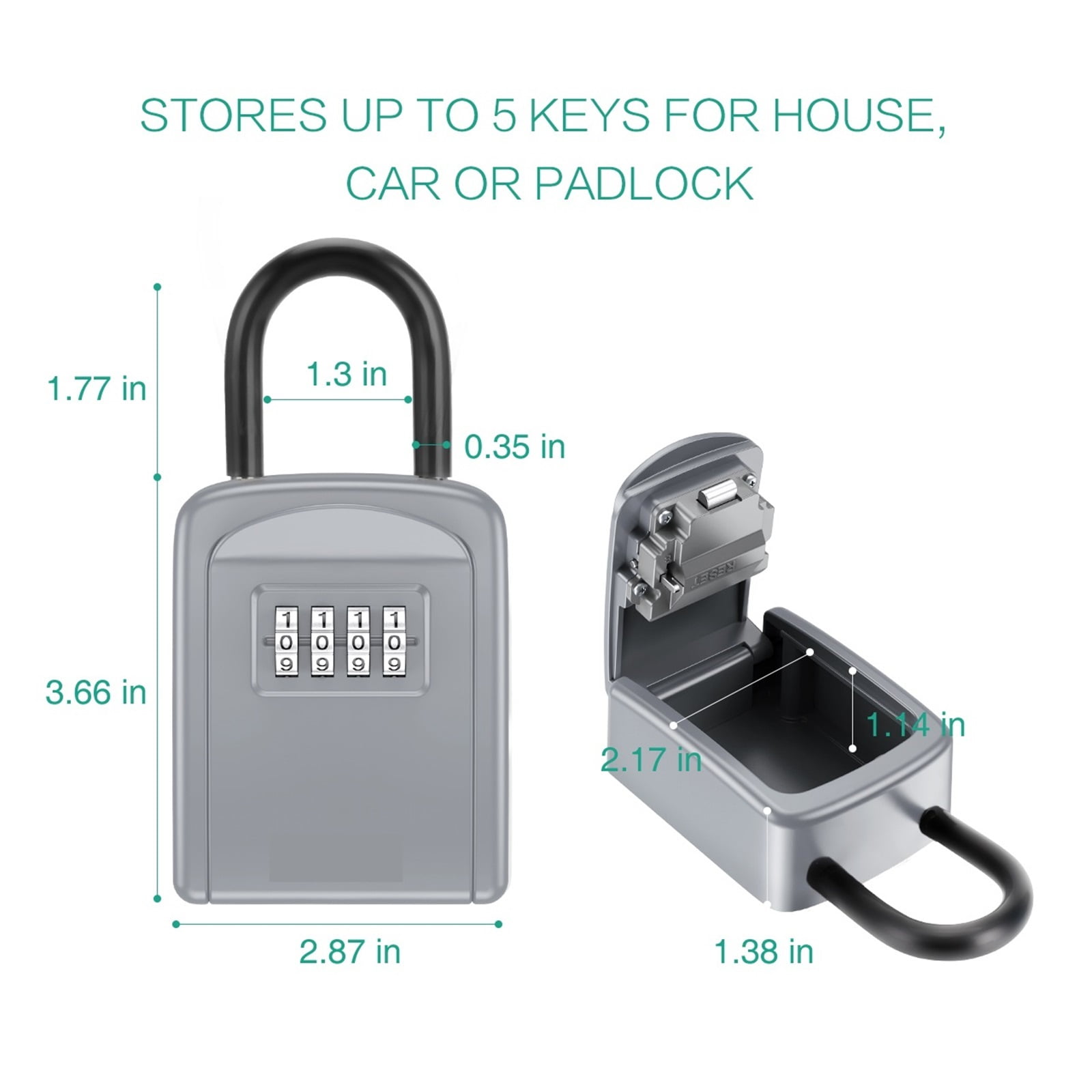 Key Storage Box ,Combination Password Security Code Lock Home Key Safe Box Outdoor Waterproof Safe