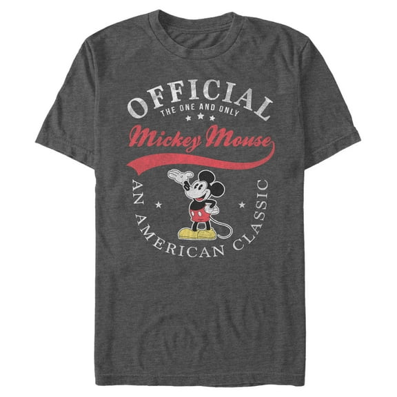 Men's Mickey & Friends Mickey Mouse Official One & Only Graphic Tee Charcoal Heather 2X Large