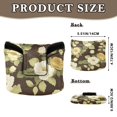 thumbnail image 2 of Haosy Brown Cream Roses Golf Mallet Putter Cover Strong Magnetic Leather Golf Club Headcover Closure, 2 of 7