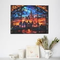 thumbnail image 6 of Gukieu Magical Stained Glass Castle Print Horizontal Canvas Decorative Painting 12x16 Inch Shrinkage Resistant Frame Hanging Home Wall Art Decor, 6 of 6