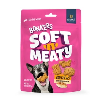 BONKERS Zoomers BBQ Beef Flavor Soft & Chewy Treats for Dogs, 5.6