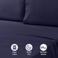 thumbnail image 5 of Martex 225 Cotton Blend Pillowcase Pair, King Pillowcase, Navy, 5 of 6