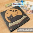 thumbnail image 4 of FORMRS 3 Ring Photo Album 4"x6" Self Adhesive Large Capacity PU Leather Cover, Orange Halloween Cat, 4 of 8