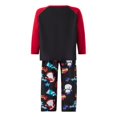 thumbnail image 3 of OUSITAID Famille Pyjama de Noël Correspondant Ensembles Manches Longues Col Santa Print Tops Pantalon Costume, 3 of 6