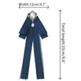 thumbnail image 2 of INSPIRE CHIC Women's Lace Pre-Tied Bow Tie Retro Bowknot Pin Bowties Satin Brooch Navy Blue, 2 of 4