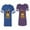 Men Royal / Women Purple, variant on King Queen Red Gold Crown Matching Couple Cotton Jerseys (Men Royal / Women Black) (Men S / Women S)