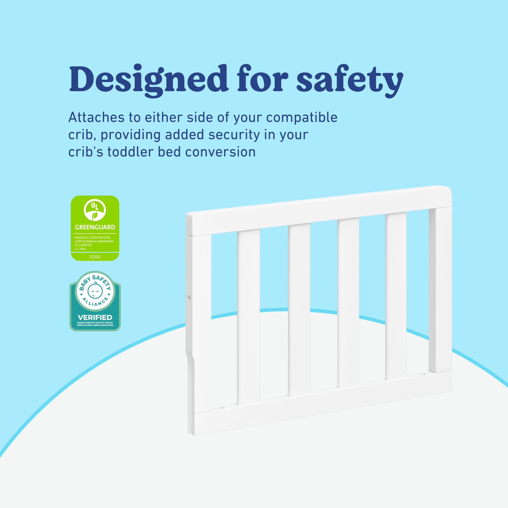 Graco Toddler Safety Guardrail (Slats), White