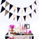 thumbnail image 4 of Paquete de 4 decoraciones de fiesta azules, banderín de bandera triangular, banderines para graduación, cumpleaños, suministros de decoración para fiesta de boda, 4 of 5