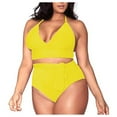 thumbnail image 1 of Pisexur Womens Plus Size Bikini High Waisted Swimsuits Two Piece Bathing Suits Tummy Control Swimwear, 1 of 6