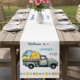 thumbnail image 4 of Summer Truck Lemon Table Runner 70 Inches, Coastal Blue Starfish Floral Bed Runner Dresser Scarves Tabletop for Indoor Outdoor Parties/Ceremony/Banquet, 13" x 70", 4 of 9