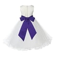 thumbnail image 2 of Ekidsbridal Ivory Tulle Rattail Edge Flower Girl Dress Pageant Ballroom Gown Junior Bridesmaid Baptism Communion 829S 12, 2 of 3