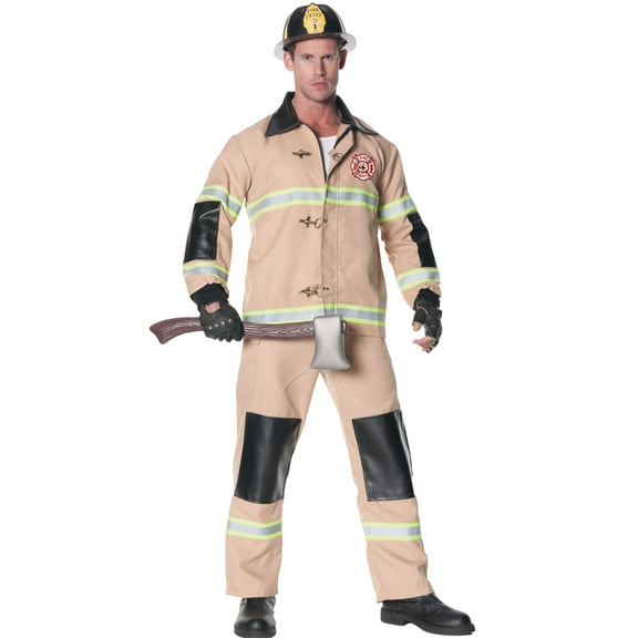Firefighter Men's Adult Halloween Costume, One Size, (42-46)