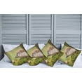 thumbnail image 6 of Ambesonne Hedgehog Throw Pillow Cover 4 Pack, Eastern Europe Scene, 24", Green Brown, 6 of 6