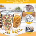 thumbnail image 3 of Reusable Aluminium Foil Zipper Food Storage Pouches 6.6x9 Inches 28oz Pack of 50 for Snacks and Meal Prep, 3 of 5