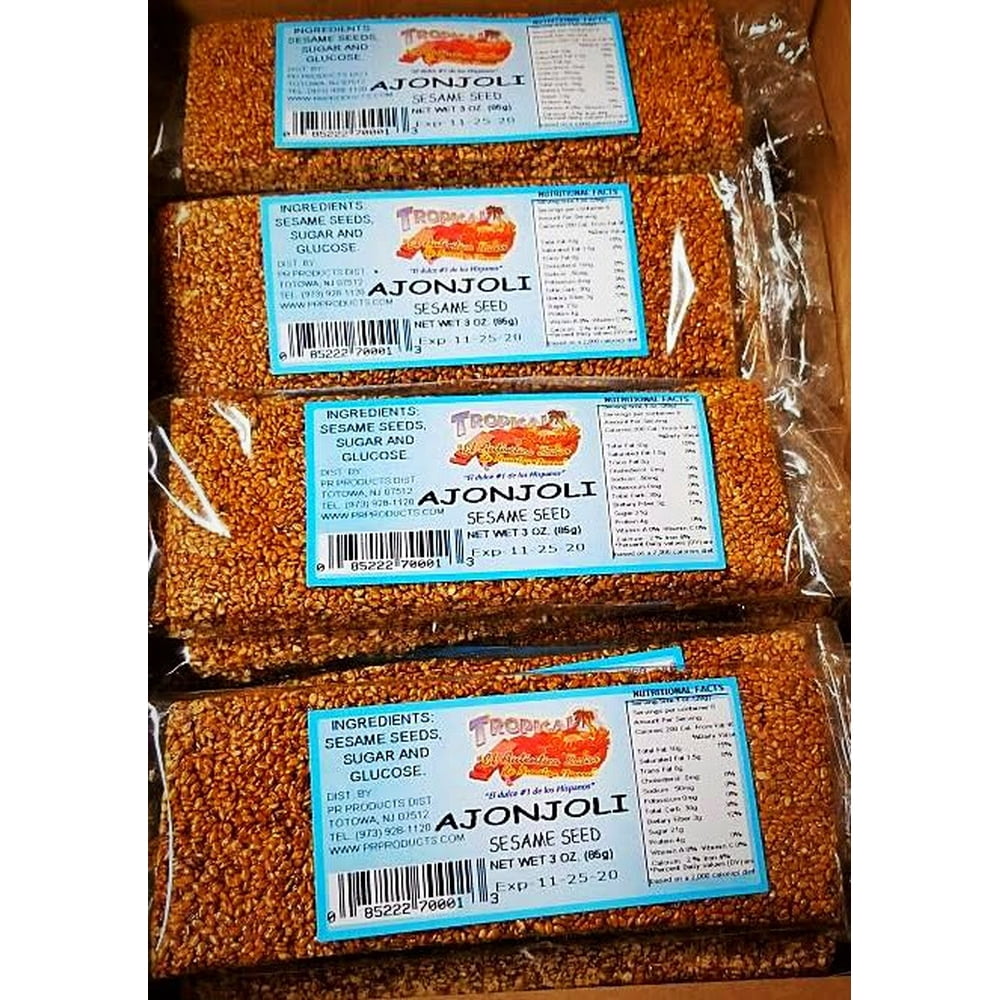 Large Sesame Seed Candy Bars (4 PK) (Barras Grande de Ajonjoli