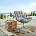 thumbnail image 6 of Modway Brighton Wicker Rattan Patio Swivel Lounge Chair in Light Gray/Gray, 6 of 6