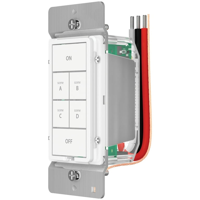 Insteon Smart Dimmer 6-Button Keypad, KeypadLinc in-Wall