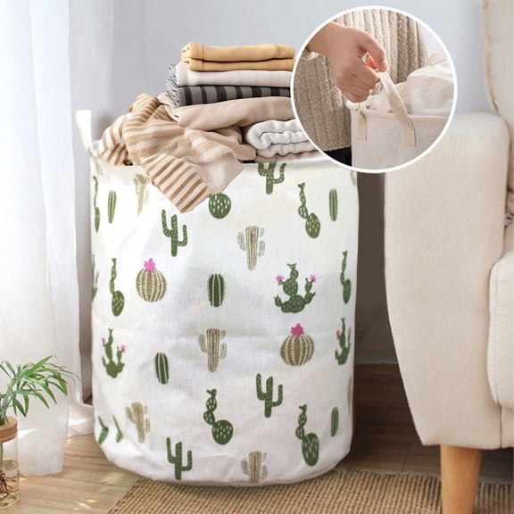 Fmbmuo Laundry Basket Cloth with Handles Foldable for Storage, White 13.7" x 11.8" Modern Geometric Quilted Laundry Basket for Living Room