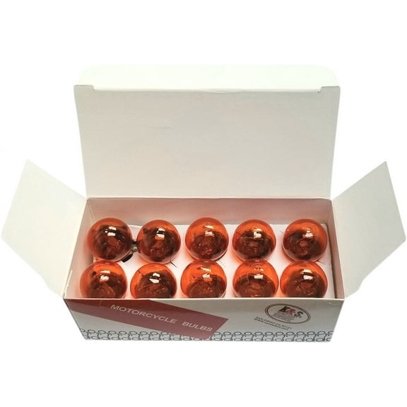 K&S 12V 23W Round Amber Incandescent Marker Bulb 10 Pack (25-8037AP)