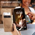 thumbnail image 2 of Allytechgroup for Apple iPhone 16 Case Slim Wallet Cover with Card Slots Holder/Cash Pocket [Magnetic Closure] PU Leather & TPU Flip Folio Kickstand Shockproof Stand Shockproof Retro Shell, Brown, 2 of 11