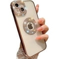 thumbnail image 7 of Compatible with iPhone Case,Luxury Glitter Bling Sparkly Diamond Rhinestone Bumper Camera Lens Protection Transparent Clear Soft Shockproof Cover Phone Case (Green, iPhone 14 Pro), 7 of 7