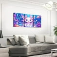 thumbnail image 3 of Hieng Boys Girls Cute Axolotl Canvas Wall Art for Living Room Bedroom Cartoon Salamander Picture Wall Decor Cherry Blossoms Wall Painting Posters Kids Kawaii Bathroom Wall Art Unframed, 3 of 6