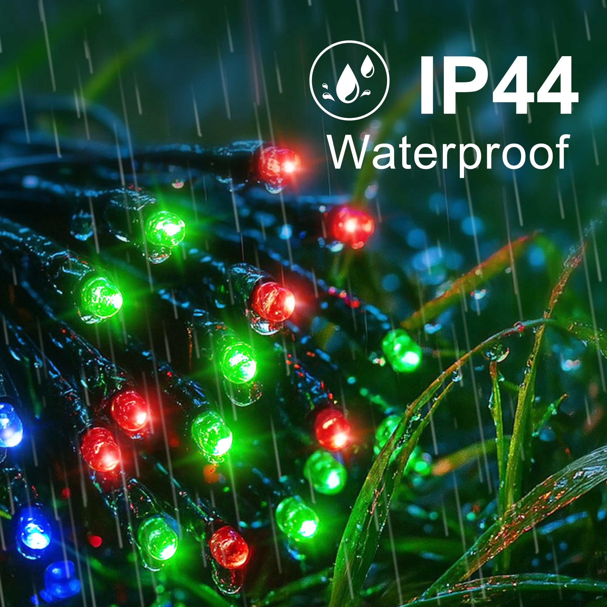 210ft 600 LED Christmas String Lights,2Pack Plug-in Christmas Tree Lights,8 Memory Modes,Outdoor Waterproof Suitable for Xmas Tree Wedding Party Garden Decorations(Multicolor)