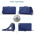 thumbnail image 5 of Peacocktion Cartera Para Mujer Monedero Tarjetero Con Rfid Gran Capacidad Bolso Bandolera Embrague 2 Correas Azul, 5 of 5