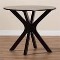 thumbnail image 6 of Bowery Hill Dark Brown Finished 35-Inch-Wide Round Wood Dining Table, 6 of 7