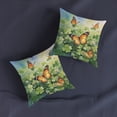 thumbnail image 2 of Happy Monarch Butterfly Welcome St Patrick's Day Lucky Shamrocks Clover Pillow Cushion Double Sided Wild Butterfly Lover Throw Pillow - 22001, 2 of 5