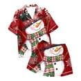 thumbnail image 5 of Wyzesi Womens Robes Ladies' Christmas Printed Silk Satin Short Sleeve Button Sleepwear Set, 5 of 5