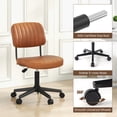 thumbnail image 6 of Gymax Armless Office Desk Chair Height Adjustable 360° Swivel Computer Chair Orange, 6 of 10