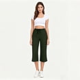 thumbnail image 4 of Utoimkio Women's Quick Dry Capri Pants,Elastic Drawstring Waist with Zipper Pockets, 4 of 7