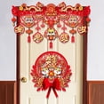 thumbnail image 6 of Spring Festival Home Ornament Art  paper Traditional Dragon Lunar Year Garland Wall Hanging Lunar Year Banner Hollow Pennant New Year Banner 4, 6 of 8