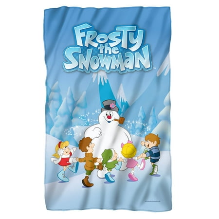 Frosty The Snowman Blanket 36 x58 Frosty and Kids Fleece Blanket Frosty The Snowman Blanket 36 x58 Frosty and Kids Fleece Blanket
