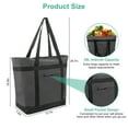 thumbnail image 2 of Insulated Cooler Bag, TSV Reusable Grocery Bags for Hot/Cold Food, Thermal Food Delivery Bag for Beach, Travel, Picnics, Gray, 2 of 6
