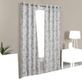thumbnail image 5 of Eclipse 100% Blackout Curtain, Larissa Leaf Grommet Curtain, 84 In Long x 50 In Wide, Botanical Print, Sky Blue, 5 of 7