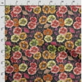 thumbnail image 3 of Soimoi Chinese Floral Printed, Cotton Fleece, Fabric by The Yard Sewing DIY Stretch Fabric 56 Inches Wide, WarmFabric for Hats, Coats, Gloves, Blankets, Dark Gray, 3 of 5