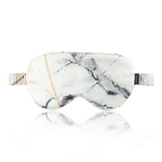 THXSILK Silk Night Eye Shade, 19 Momme Mulberry Silk Eye Mask, 100% Real Natural Pure Silk Eye Sleep Shade Cover, Geometric Marble