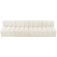 thumbnail image 4 of Meridian Furniture Arc Cream Velvet Modular Sectional, 4 of 8