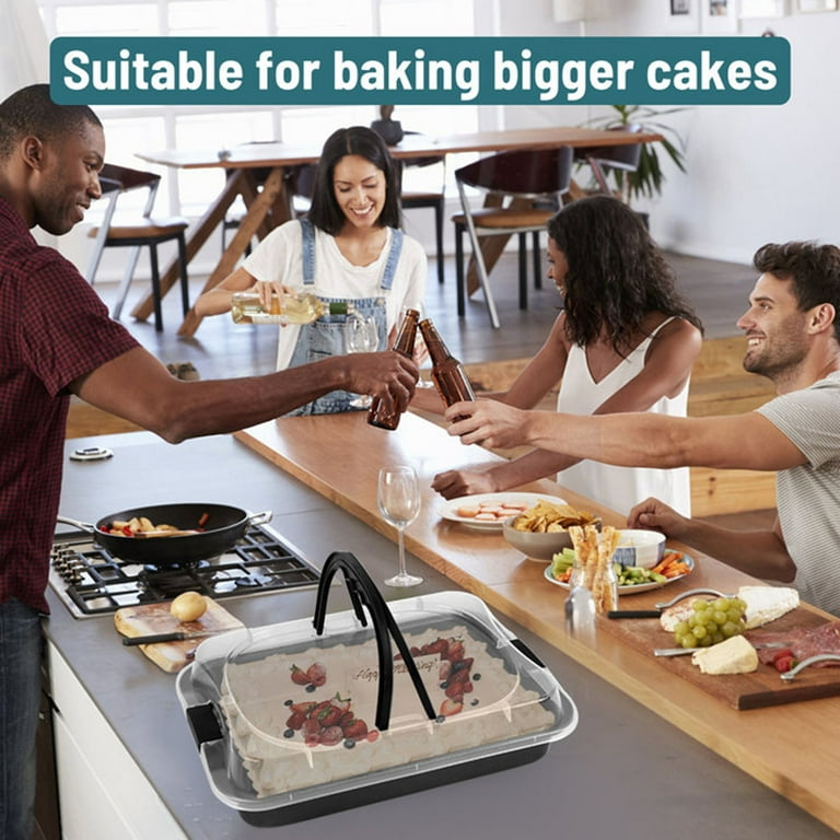 Pampered Chef 13x9 Cake Pan With Lid VINAUO Non-Stick Covered