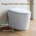 thumbnail image 6 of HOROW Non-electric Smart Bidet Toilet with Dual Nozzles Cleanse Built-in Pump for Power Flush Map 1000g ADA Chair Height, 6 of 17