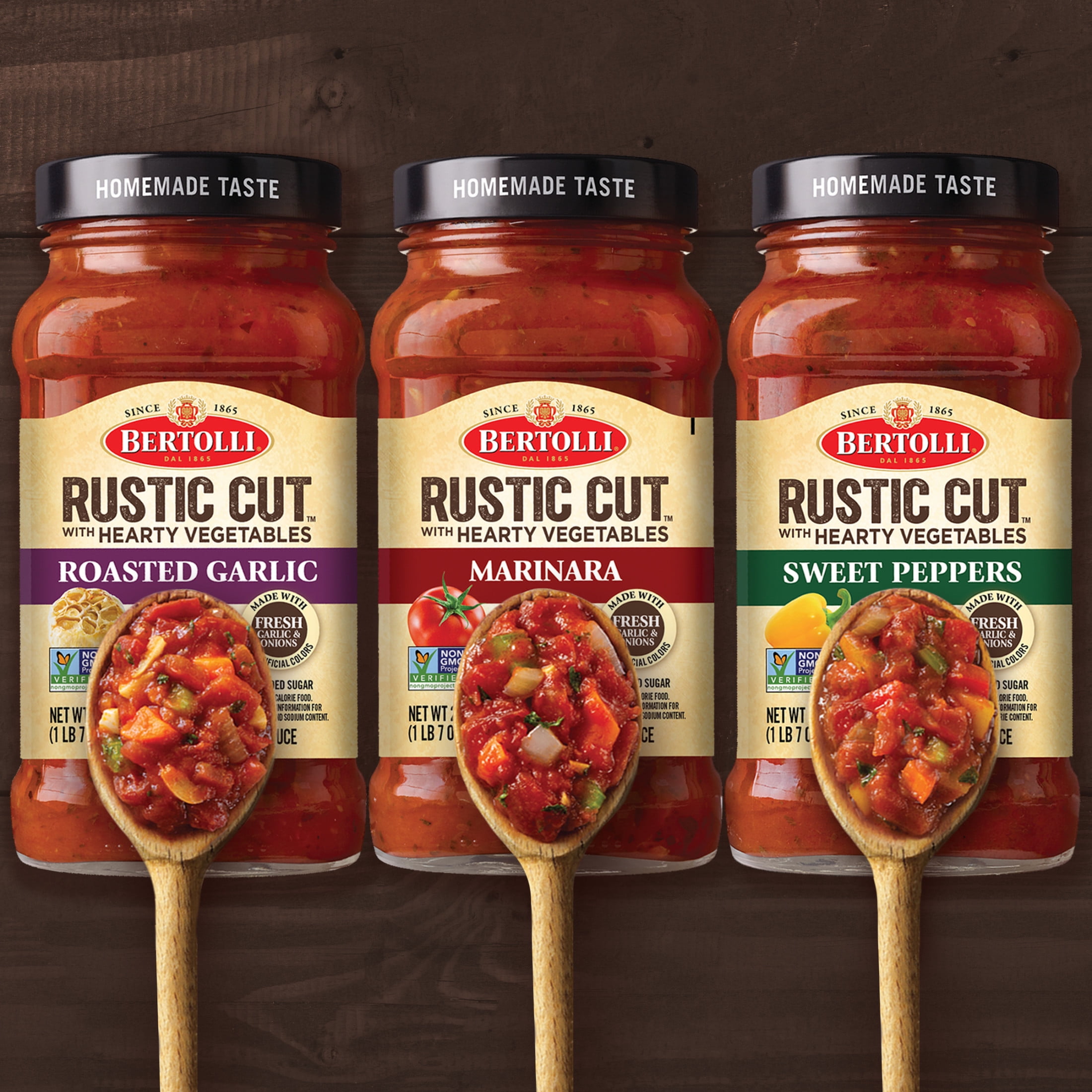 Bertolli Rustic Cut Marinara Sauce, Homemade Style Spaghetti Pasta Sauce, 23 oz